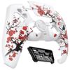 eXtremeRate LUNA PS5 Controller Replacement Front Shell and DIY Replacement Housing Shell and Touchpad Cover Plum Pattern (BDM-010, BDM-020, BDM-030,