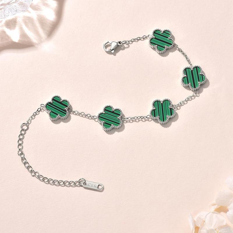 Clover Lucky Bracelets Womens Hand Double Sided Flowers Jewellery Gifts Stainless Steel Bracelet Gold Plated Bracelets Man