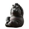 Plastic Meditating Clumsy Hippo Statue Figurine For Home Office Meditations Room Decors Unique Gift For Animal Lover