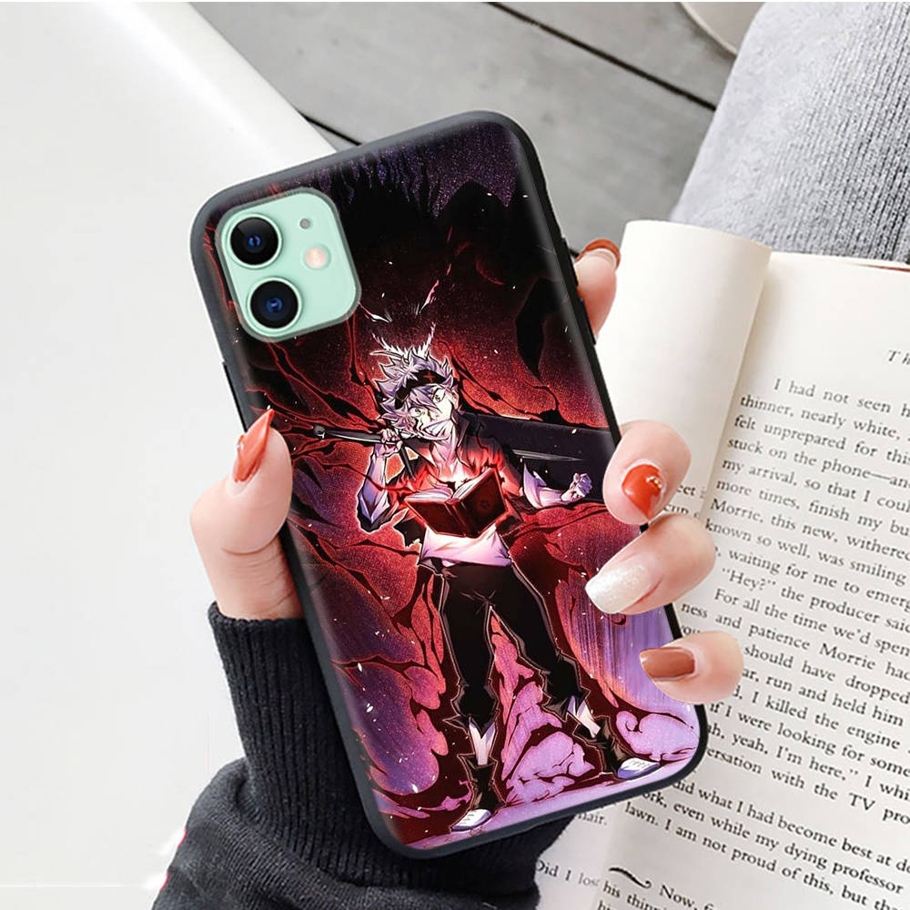 Black Case for Xiaomi Poco X6 X4 M5 M6 F5 F6 C65 C55 C50 C51 C40 Pro Redmi 14C A3X 13C 12C 11T 10A 9C Note 7 6 8A Plus W-50 Black Clover