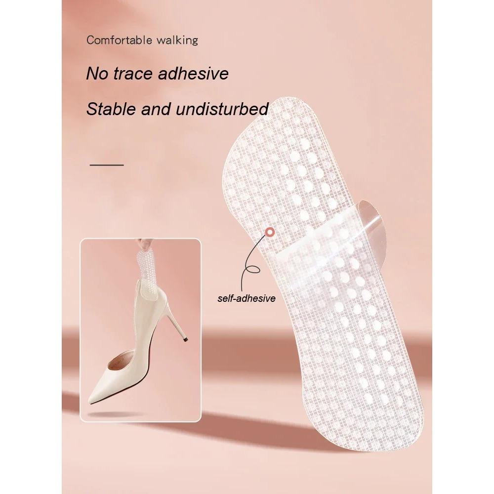 Upgraded Silicone Heel Grips Inserts Pads, Anti Slip Heel Cushion Stickers Foot Care Protector for Men Women Loose Shoes