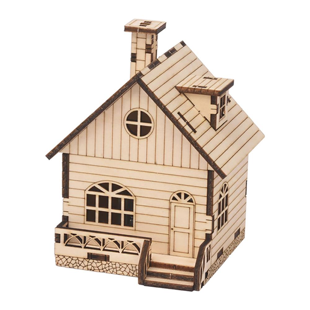 Carillon creativo Casa in legno Puzzle Scrivania Decorazione Giocattolo assemblato Fai da te fatto a mano Carillon pianoforte Regalo di compleanno