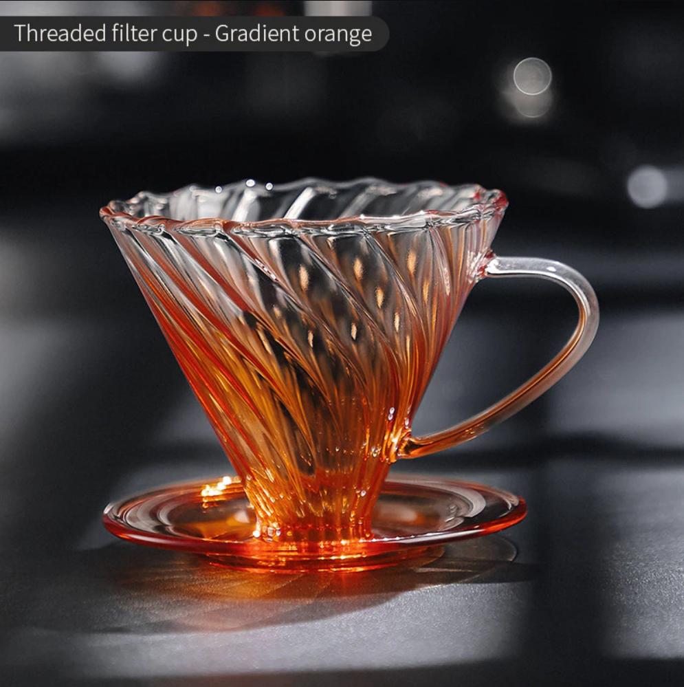 Hand Brewed Coffee Maker Coffee Filter Sharing Pot Set Borosilicate Glass Dripper Set Coffee Server with V02 Coffee Filter