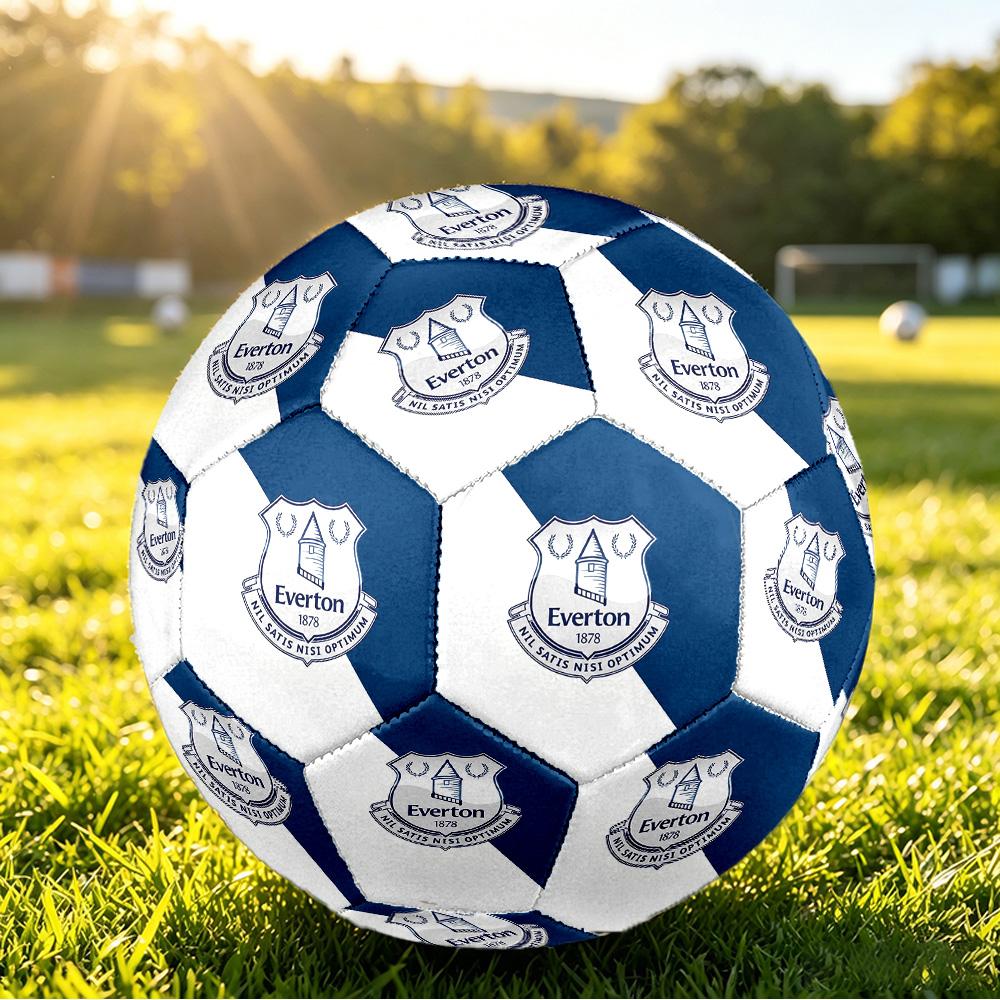 Balón de Fútbol Estampado del Everton Talla 5, Balón de Fútbol Antideslizante para Partido de Adultos, Souvenir para Aficionados al Fútbol