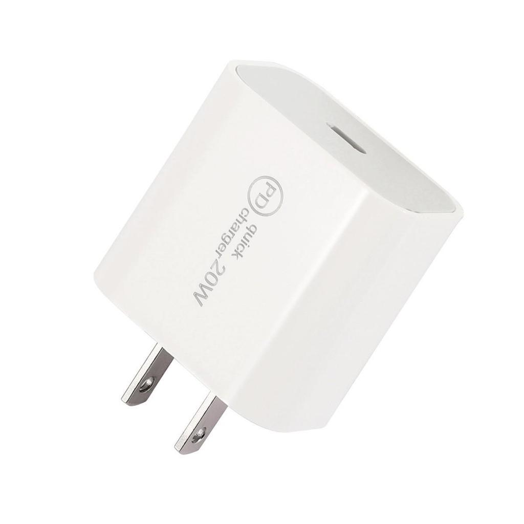 20W PD Fast Charger - Mobile Phone Adapter with EU, US, UK Specs, Supports Rapid Charging.