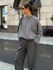 Winter Women's Oversize Sweater Burgundy O-neck Vintage Pullover Women Jumper Basic Gray Female Warm Knitted Sweaters for Women