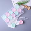 Five Portable High-end Contact Lens Containers for Women and Men, Each with Different Colored Tweezers for Easy Carrying.