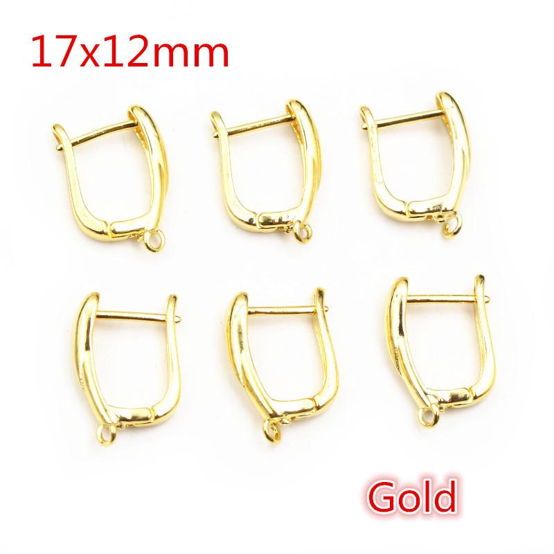 10pcs 2-Styles French Earring Hooks Lever Back Open Loop Setting for DIY Earring Clips Clasp Jewelry Making Accessories Findings