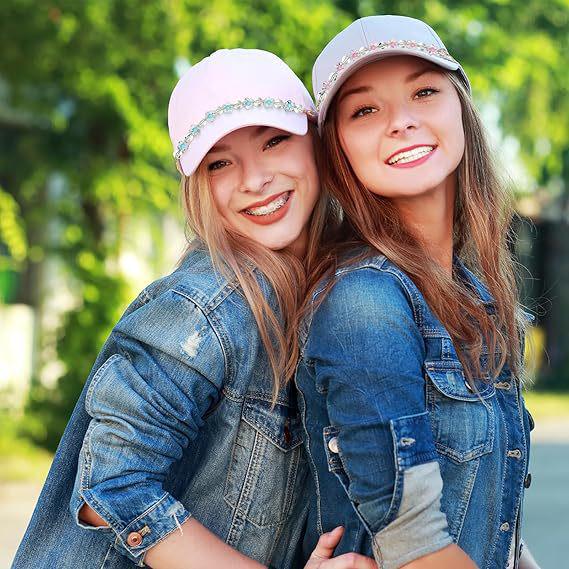 European & American Fashion Floral Rhinestone Hat Pendant Chain