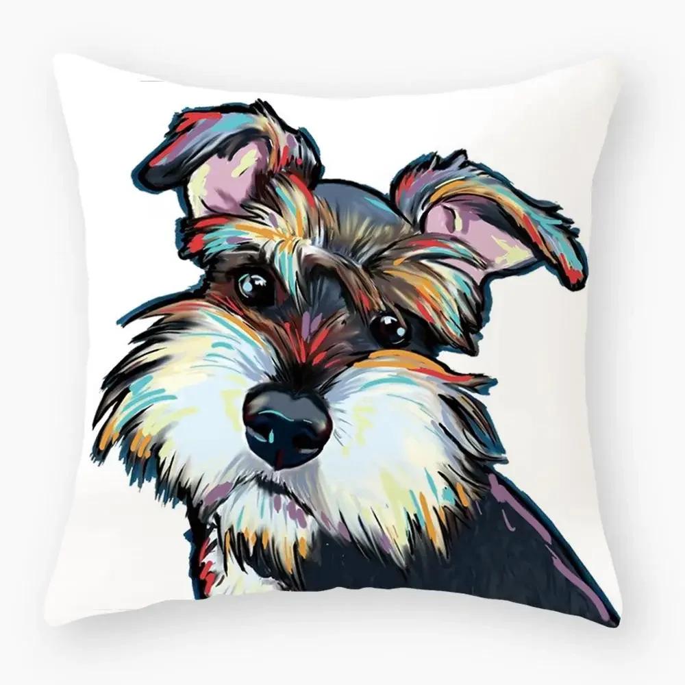 Sofa Kissenbezug Schlafzimmer Dekoration Kissenbezug Niedlicher Hund Yorkie Kissenbezug Mops Kissen Sofa Auto