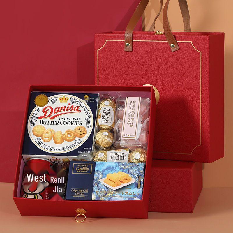 Elegant Wedding Candy Favor Box Set with Biscuits and Sweets