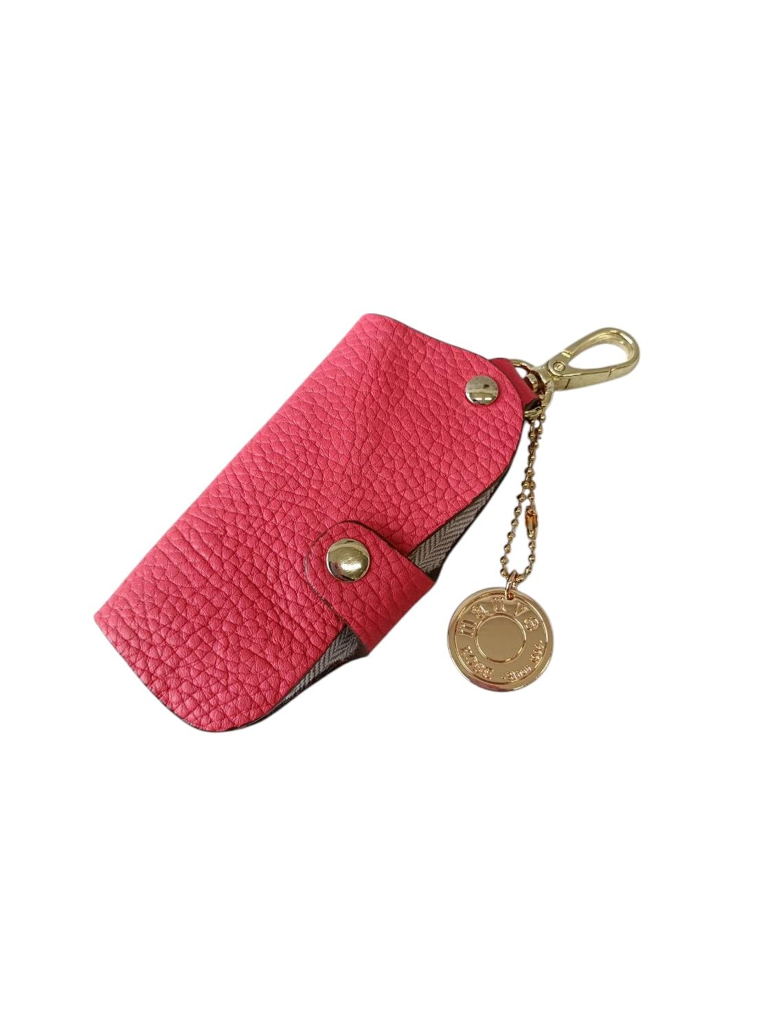 

Genuine Leather Key Shrunken for Men and Matching Perlinger Leather with Herringbone Lining [mauve] Case, Calfskin, Women, Looks, (Pink) рожевий