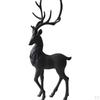 Black Resin Reindeer Ornaments Nordic Deer Decoration Statue for Shelf Desk Decor Gifts Furnishings