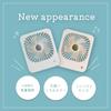 Smaly MINI DESK FAN Mini Desk Fan Gray Tabletop Fan 3 Levels of Airflow Adjustment Rechargeable Battery USB Charging Compatible Gift Present [2024