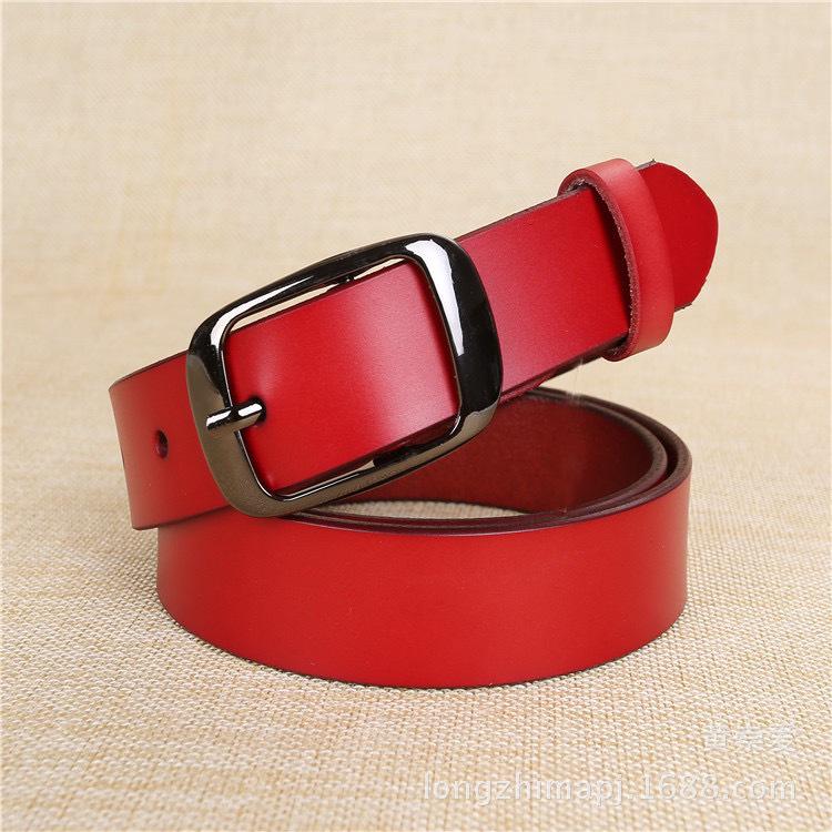 Plus Size Women's Genuine Cowhide Leather Belt - Casual and Versatile.