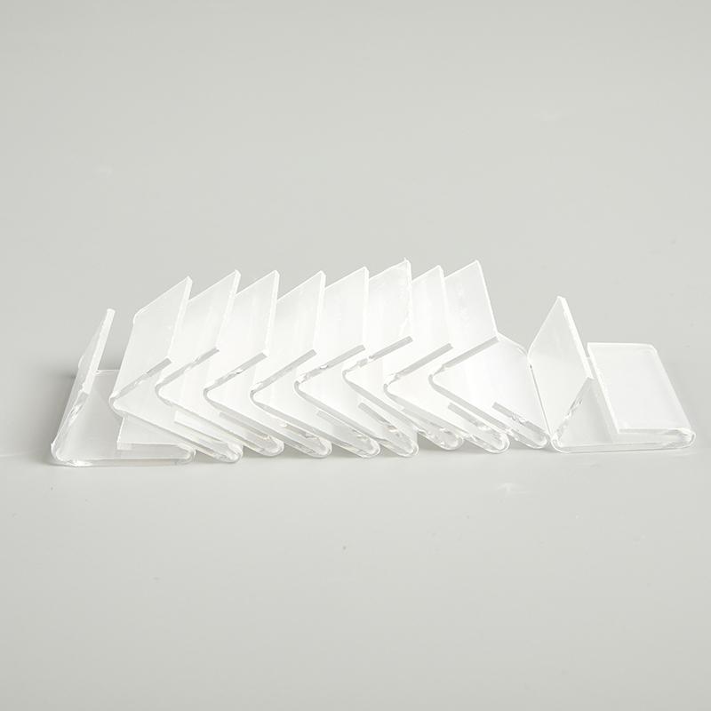 10Pcs Acrylic Transparent Display Stand Desk Sign Label Frame Price Tag Display