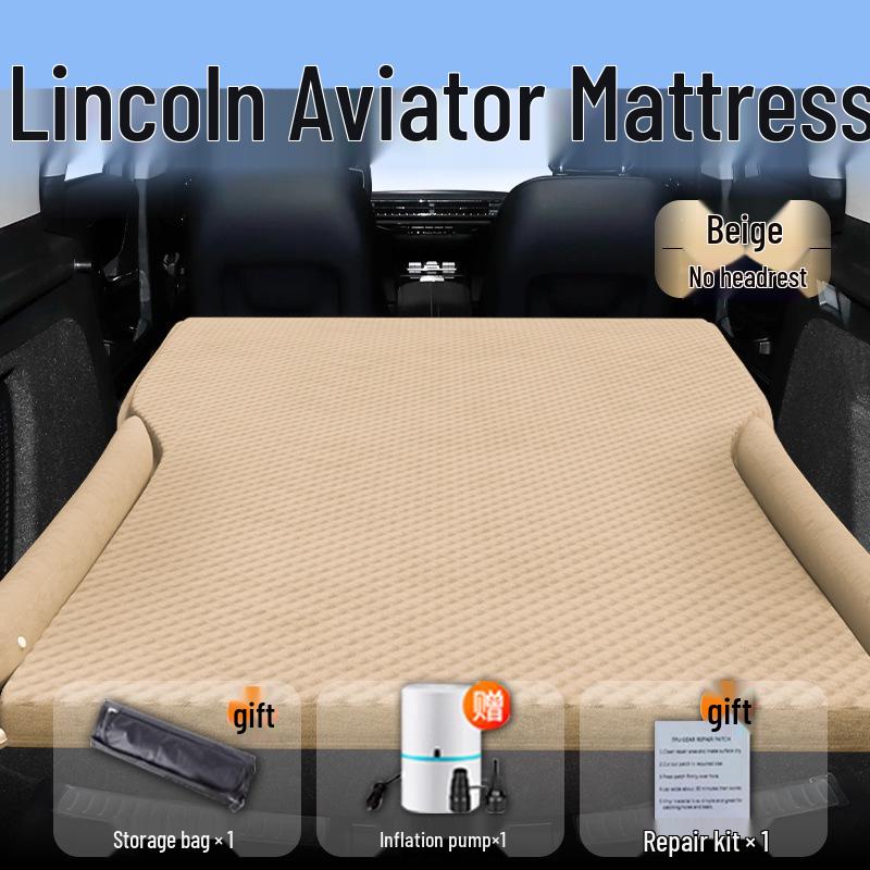 Lincoln Adventure Inflatable Car Bed: Trunk & Rear Seat Sleeping Pad for Car Mattress