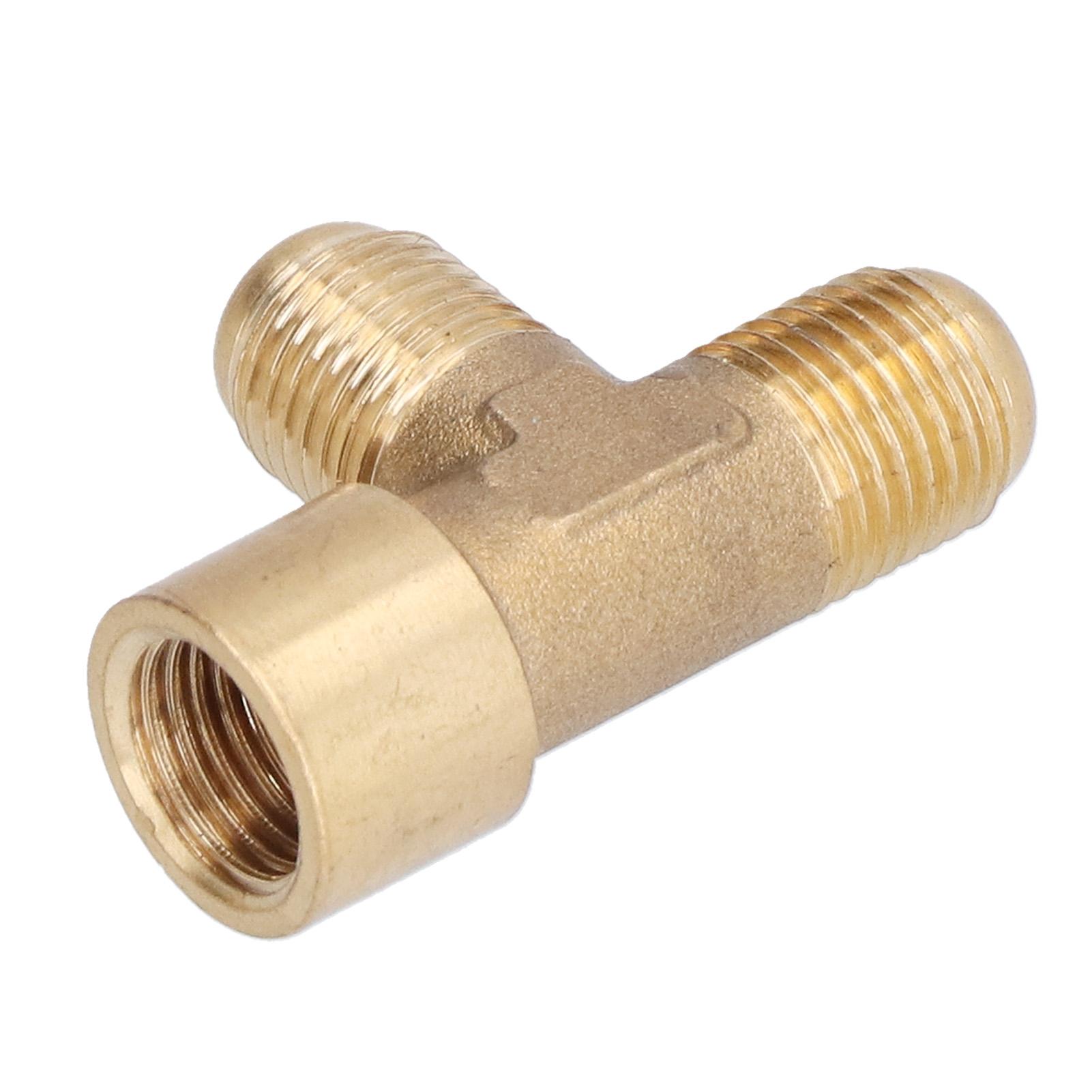 

3‑Way Valve Adapter 1 4 Durable Sturdy Fine Processing Spiral Brass Hose Splitter