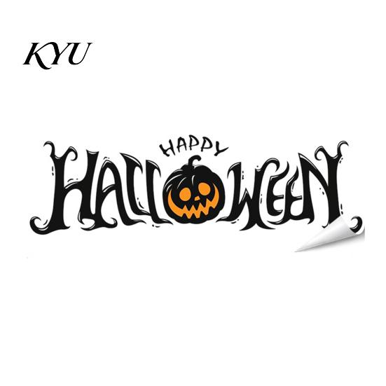 DIY Holiday Home Decorations Halloween Castle Pet Static Cling Window Stickers, Spooky Bat Pumpkin Creative Film for Store Floral Glass Decals,