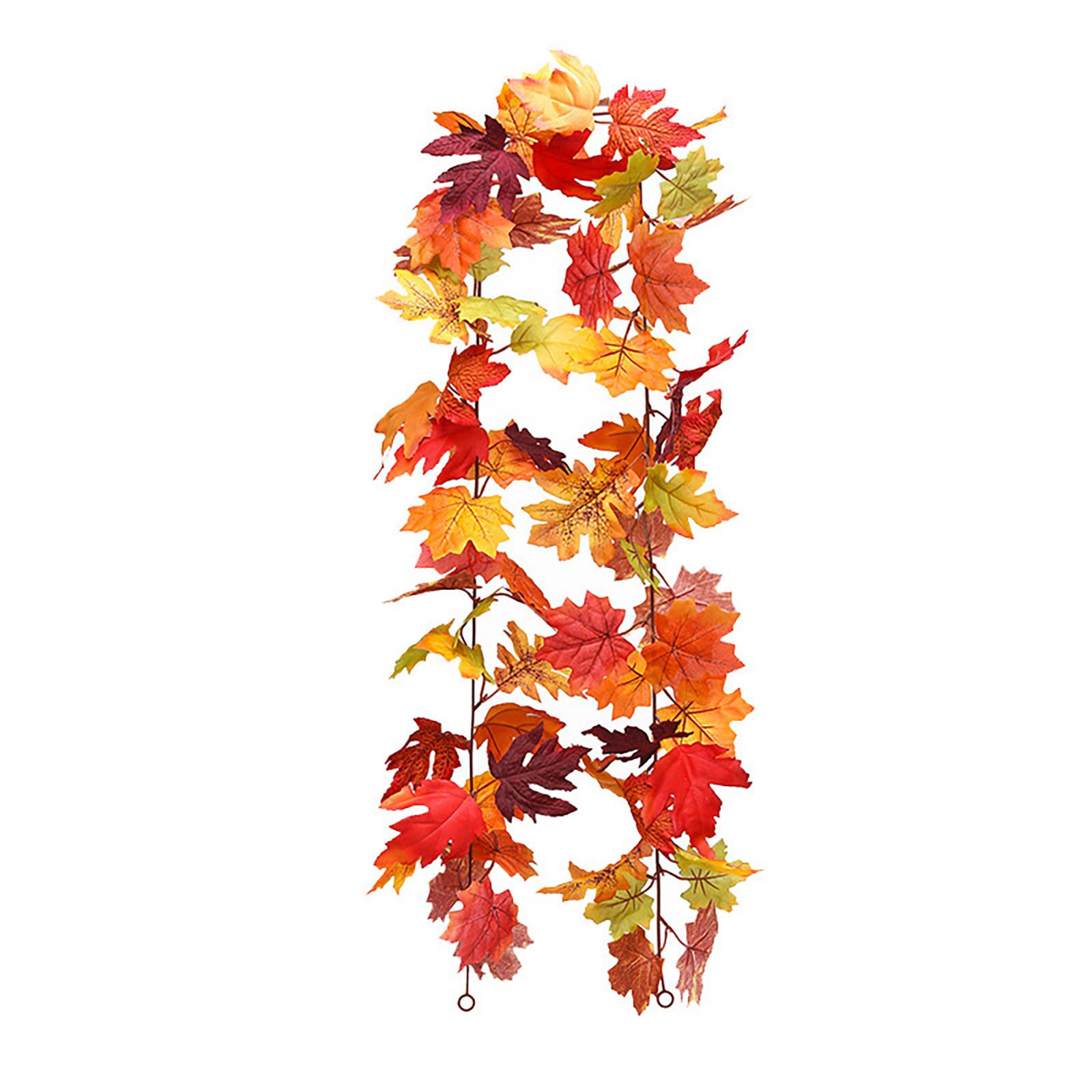 

2 PC Garland, Maple Leaves, 170 Cm 36 Piece Leaves Garland, Garland For Indoor And Outdoor Use, Wedding, Thanksgiving, Dinner, Party One Size