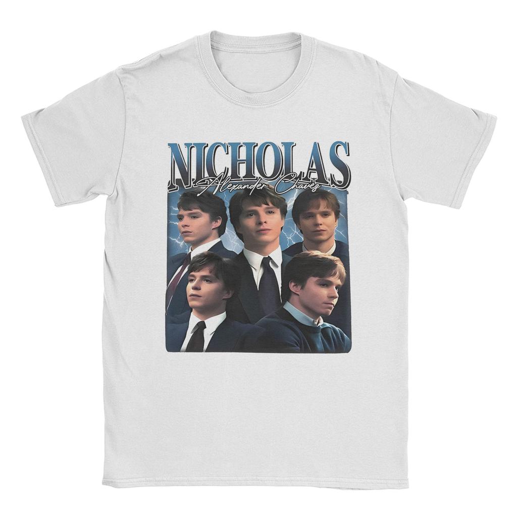 Nicholas Alexander Chavez Vintage T Shirt Men Pure Cotton Vintage T-Shirt Round Neck Retro Bootleg Graphic Tees Clothing Gift
