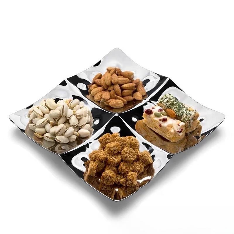 Light Luxury Ceramic Divided Serving Tray