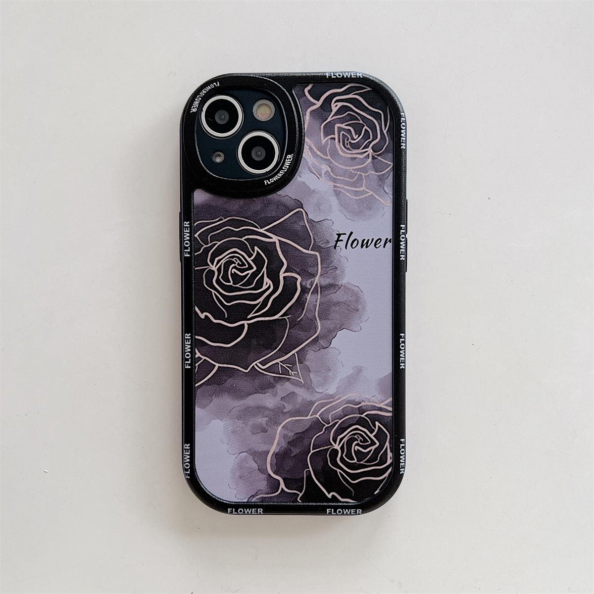 

Розовая роза, черная роза, мягкий чехол из ТПУ, модный чехол для телефона для iPhone, Samsung Vivo, Xiaomi Oppo Infinix Xiaomi Redmi Note 13 (5G) чёрный