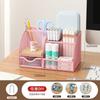 Office Accessories Desk Stationery Organizer Creative Metal Pen Holder Pencil Storage Rack 7 Grid Storage Box Divided Container