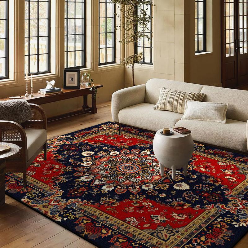 

Persian Floral Rugs Non Slip Soft Carpet for Living Room Bedroom Easy Clean Large Size Door Mat 60*90cm