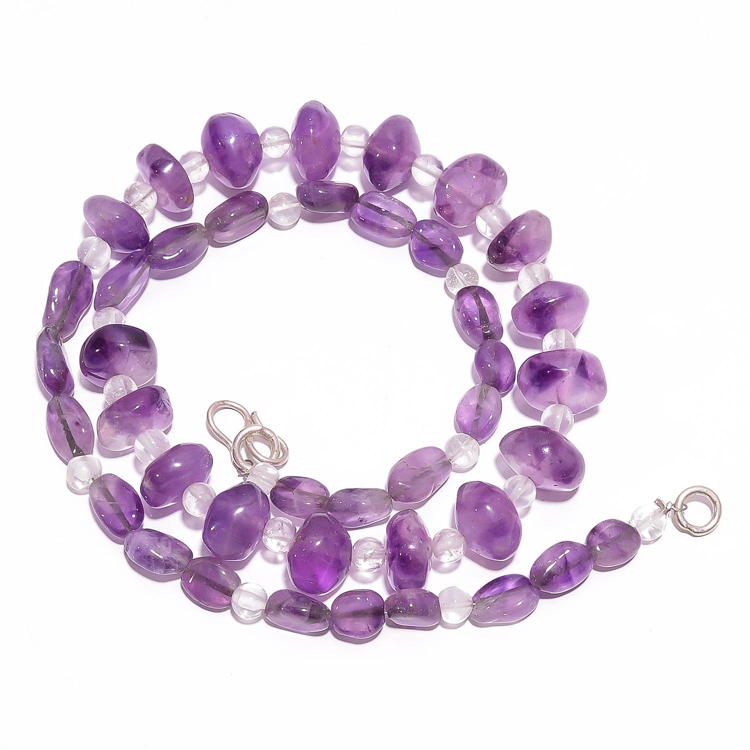 

Натуральный Аметист Кристалл Драгоценный камень Гладкие Бусины Ожерелье 4-11 мм 18 UB-7856 UB-7856