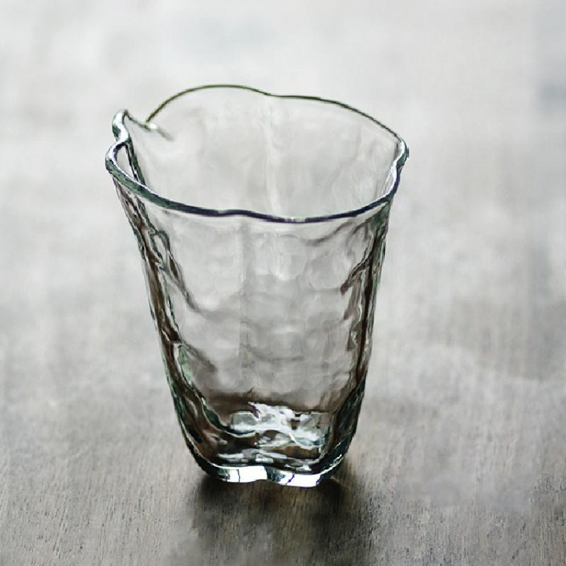 Japanese Style Hammer Pattern Glass TeaCup Heat Resistant Tea Separator Tea Divider Handmade Kung Fu Tea Set Accessories 200ML