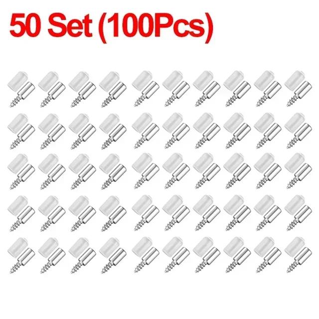 120/10PCS Samogwintujące wkręty do płyt warstwowych Uchwyty do przegród szafy Wkręty stałe Kołki podtrzymujące półki z tulejkami antypoślizgowymi