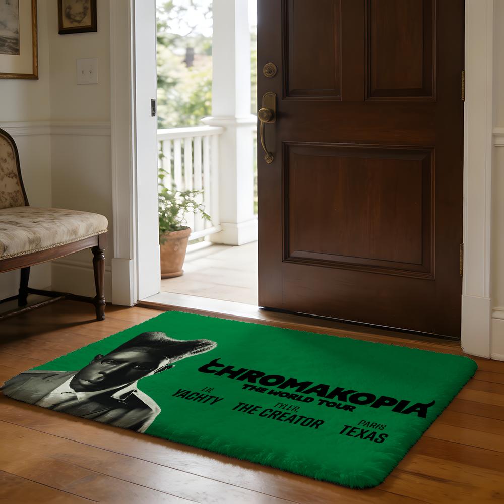 Floor Mat Soft Flannel Rug Non-Slip Absorbent Mat Bathroom Bedroom Home Decor CHROMAKOPIA like Him Hip Pop Artist Rapper Music