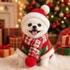 Christmas Pet Neck Warmer Winter Cat Scarf Hat Cozy Small Dog Accessories  for Puppy Kitten