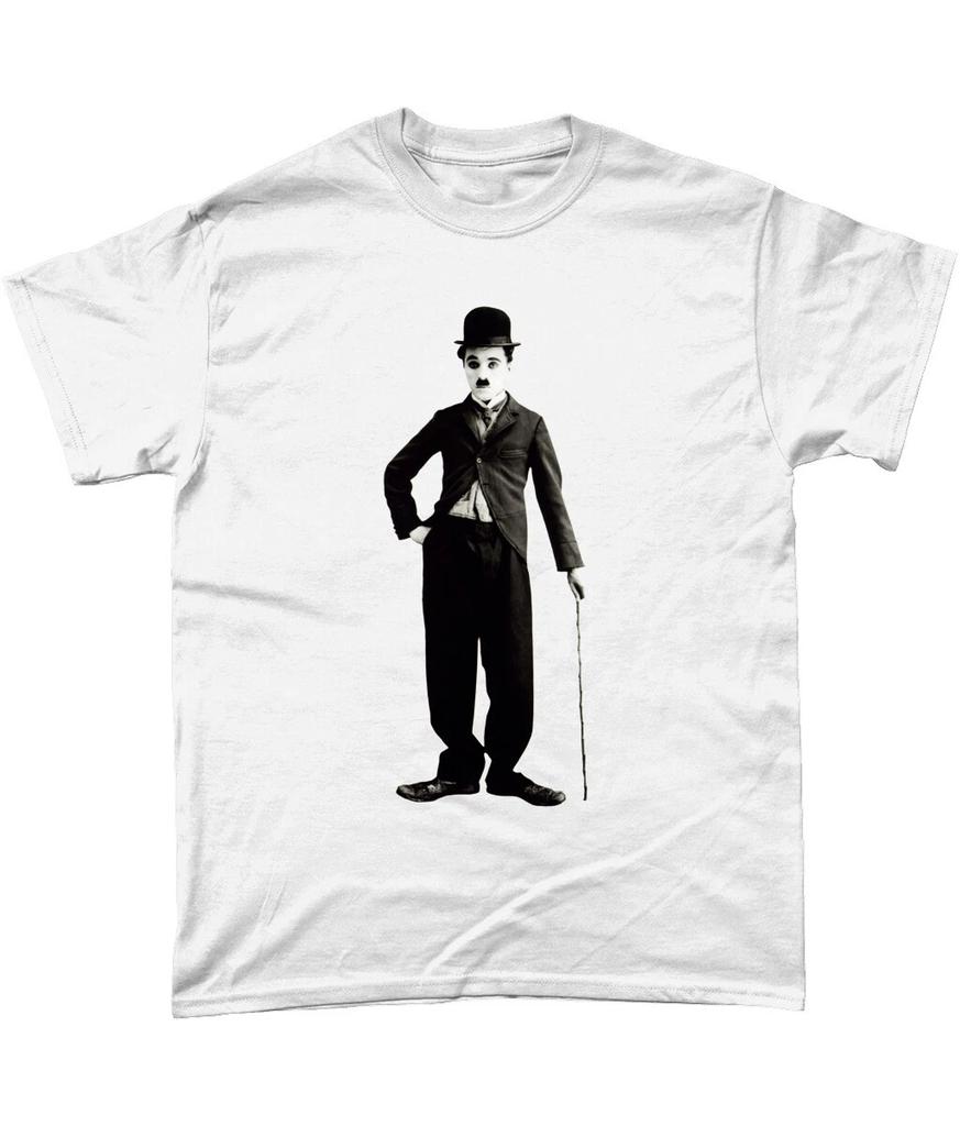 Maglietta Charlie Chaplin Film Muti Laurel e Hardy Keystone Cops