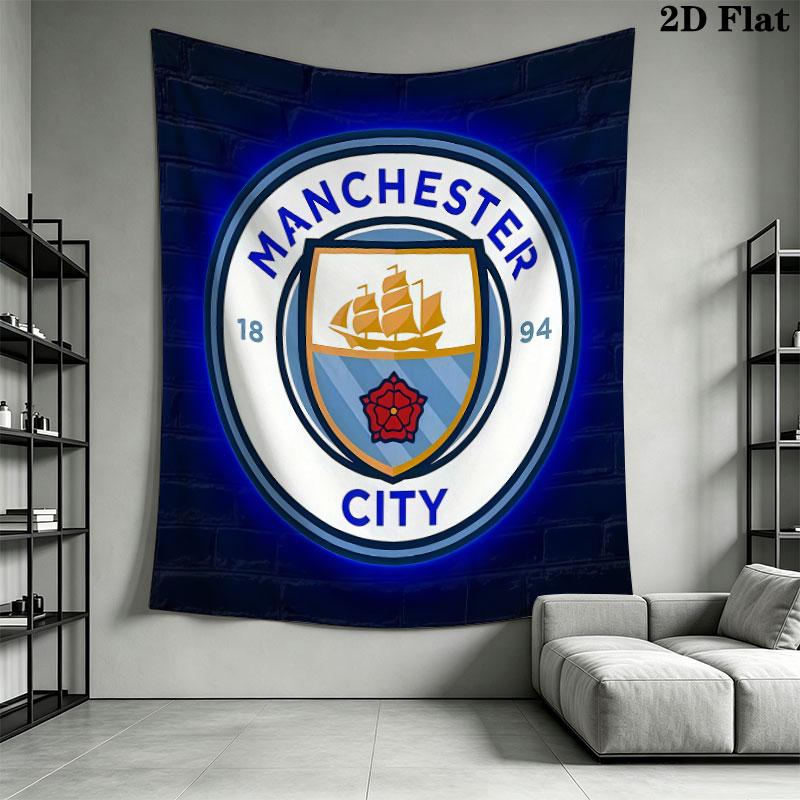 Etihad MCFC GroundWall Hanging Printed Fabric Blanket Decorative Tapestries for Bedroom Living Room Home Decor