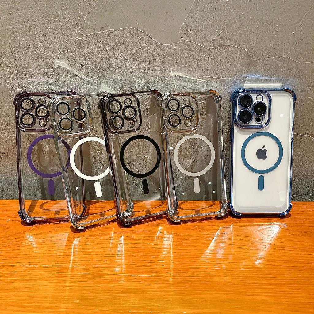 Airbag Vier Ecken Sturzsichere Hülle Geeignet für IPhone16Pro Handyhülle Magnetische Schutzhülle Apple 14plus Hülle