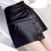Plus Size Women’s Leather Skirt High Waist A-Line Short Skirt