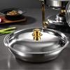 Golden Stainless Steel Buffet Warmer - Hotel Round Alcohol Food Heater