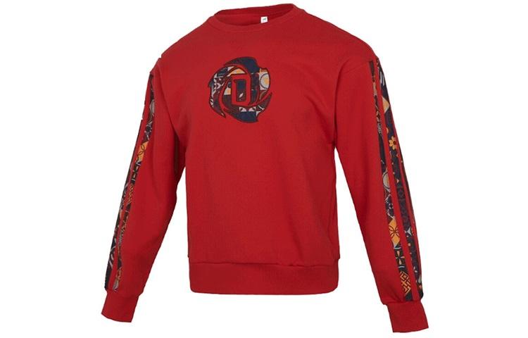 Adidas Sweatshirts Men s Red Crew Neck Moderate Regular HD7933 L