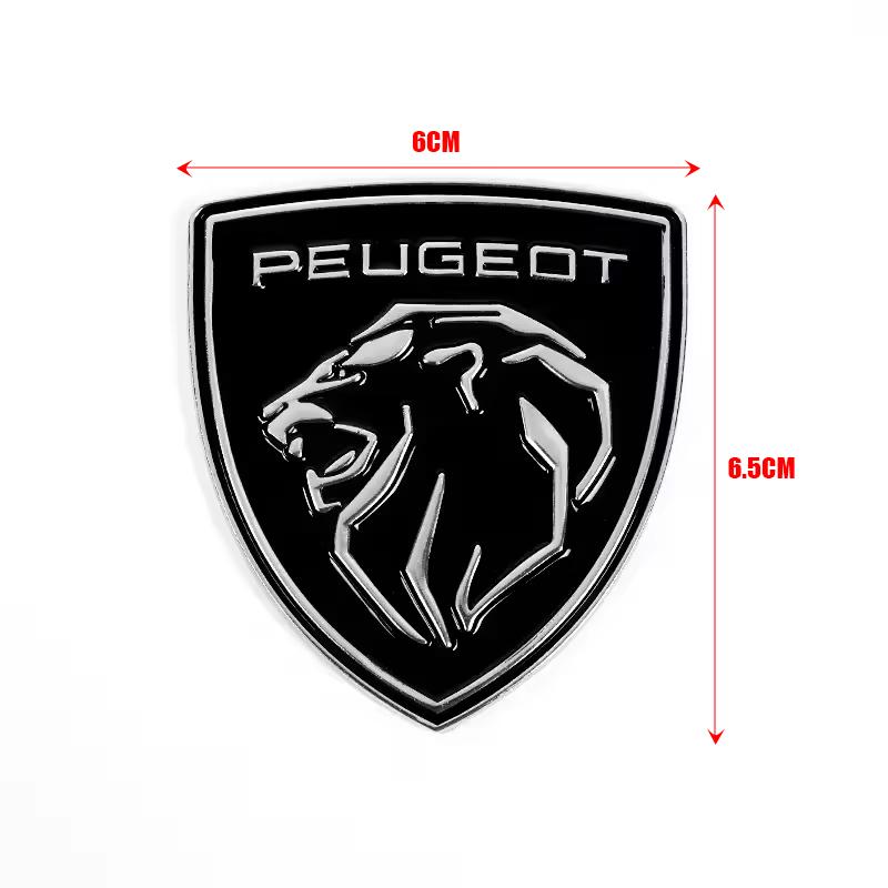 Car 3D Metal Badges Trunk Body Window Side Decoration Sticker Accessories For Peugeot 308 408 2008 206 208 307 3008 406 407 207