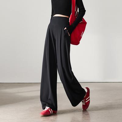 Elastic Sports and Casual Wide Leg Pants for Women