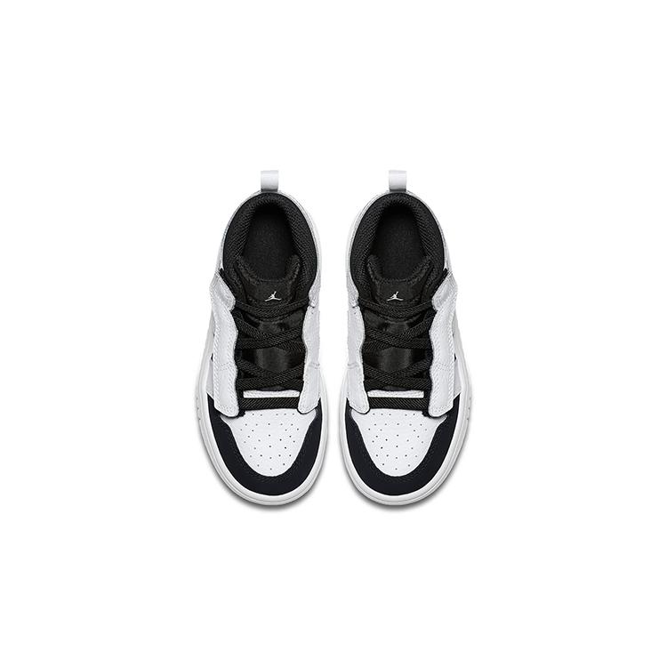 Jordan Air Jordan 1 TD Comfortable High top Toddler Shoes Black White Infant And Toddler AR6352-113