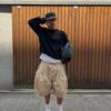 DRIPX Borsa Frigo Estiva Fresca Larghi Casual Khaki Pantaloncini a Gamba Larga per Uomo con Elastico in Vita Larga Abbigliamento di Lusso Firmato