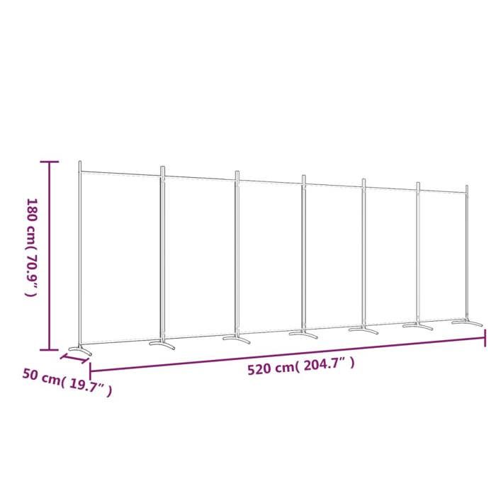 VidaXL Room Divider 6 Panels Folding Room Separator Privacy Screen Partition Living Room Decoration Black 350273