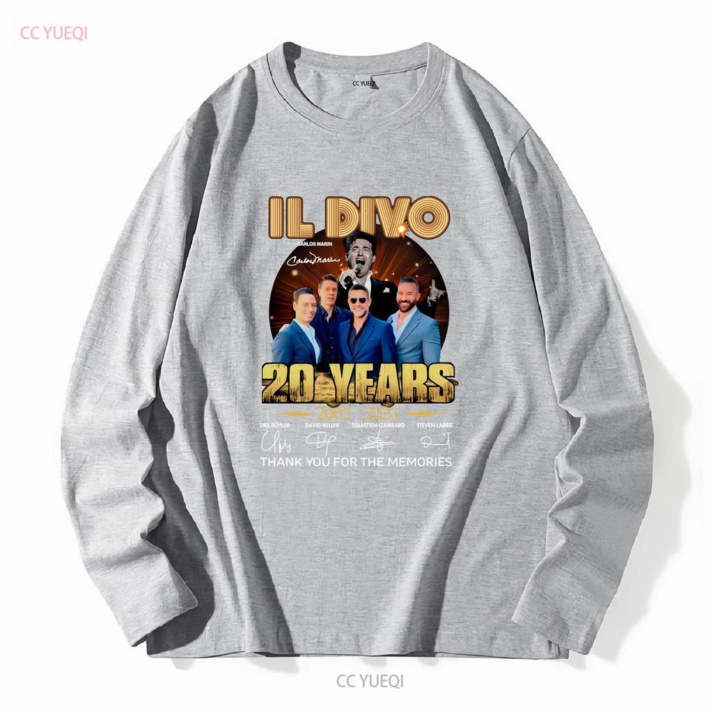 Il Divo 20 Years Thank You For The Memories T Shirt Full Size S 5XL vintage Washed Comfortable Stretched streetwear Versatile