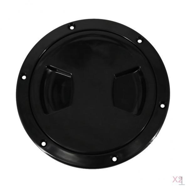 

2 Piece Black Marine/Boat Deck Access Plate 5