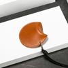 Round Hanging Neck Earphone Bag PU Leather PU Leather Coin Purse Small Key Case  Outdoor