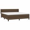Maison Exclusive - Sommier à lattes de lit avec matelas Marron foncé 160x200 cm
