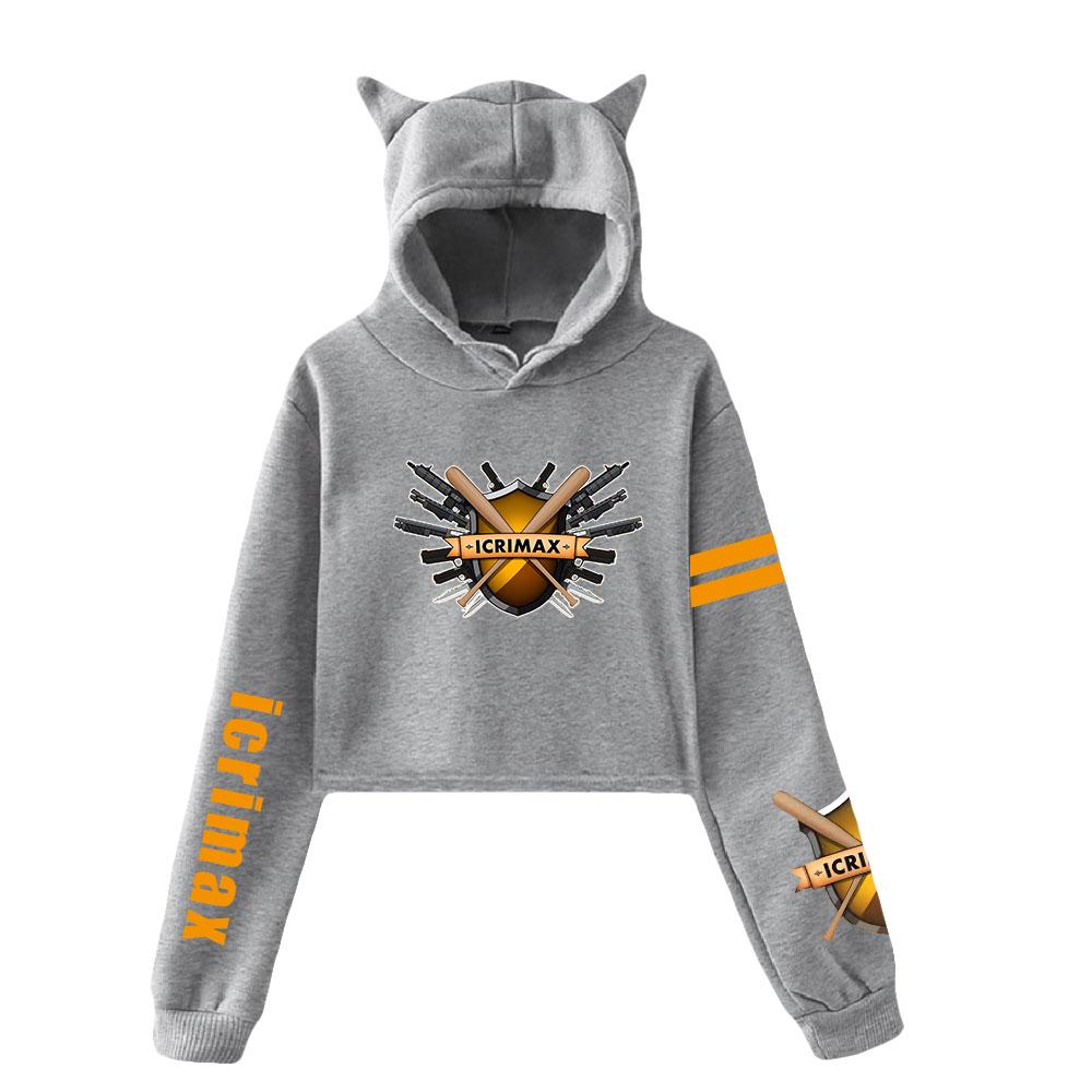 Streetwear Women Sexy Icrimax Print Cropped Sweatshirts Oversize Loose Harajuku Pullovers Spring Korean Casual Tops